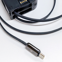 Cable USB 2.0 Tipo-C Retráctil FIILIAN TEK RET82 de 82 cm, Material de PVC, Retracción Automática, Transferencia de Datos y Carga para Móviles