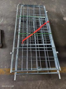 รถเข็นโลจิสติกส์แบบกรงลวดชุบสังกะสีแบบหนาพิเศษสองด้านสำหรับคลังสินค้า - Product Image 5
