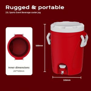 Custom Logo Color 5 Gallon Portable Plastic Round Barrel Water Beverage <b>Cooler</b> Jug for Party - Product Image 3