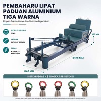 Appareil de Pilates Reformer pliable en aluminium, machine professionnelle pour studio, salle de sport, maison, ressorts réglables