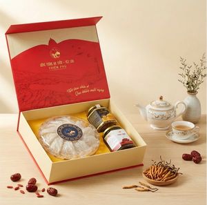 Safe Consumption Food Grade Health <b>Gift</b> Set, Refined Bird’s Nest with Cordyceps Sinensis 15g and <b>Red</b> Dates - Product Image 1