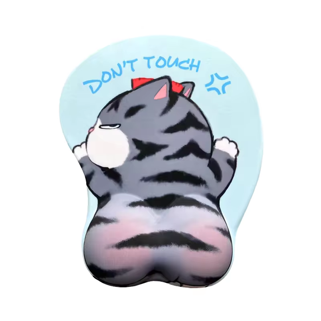 BSCI Factory Direct Hotsell Custom Cartoon Lovely Puppy Ergonomics Design Silicone Gel Wrist Rest Gaming Mouse Pad