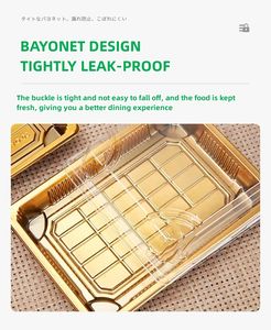 HYX-81205 Boîte à <span class=keywords><strong>sushi</strong></span> jetable carrée en plastique très vendue, boîte alimentaire en plastique, boîte d'emballage pour gâteaux, boîte en plastique PET acceptée - Product Image 3