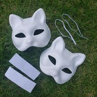 Pulp Paper masker mata wajah topeng pesta lucu untuk pesta Prom karnaval liburan topeng kartun kostum Cosplay Halloween DIY kerajinan