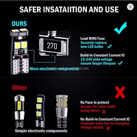 HYNBYZJ T10 Mini LED voiture lumière 3030 6SMD Auto tourner côté plaque d'immatriculation lumière 5W haute puissance dégagement marqueur lampe