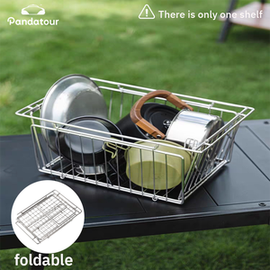 <span class=keywords><strong>Cesta</strong></span> Plegable de Acero Inoxidable IGT de 1 Unidad, Resistente a la Corrosión, Estante de Almacenamiento Portátil para <span class=keywords><strong>Camping</strong></span>, Escurridor de <span class=keywords><strong>Platos</strong></span> Duradero - Product Image 2