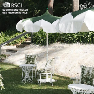 Parapluie de patio vert moderne poteau en aluminium solide meubles d'extérieur soleil <span class=keywords><strong>parasol</strong></span> franges pour cour parc piscine arrière-cour extérieur - Product Image 5