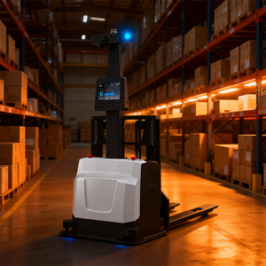 Chariot élévateur autonome <span class=keywords><strong>AGV</strong></span> 2000 kg, navigation multi-lignes par Lidar SLAM, haute précision de stationnement, manutention de matériaux en entrepôt, autonomie de 6 à 8 heures - Product Image 6