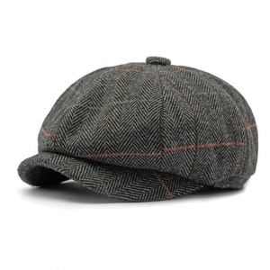 Casquette Gavroche Classique en Tissu à Carreaux Irlandais en Gros, Disponible en Stock, Quatre Saisons, pour Plage, Sports, Fêtes, Ski, Hommes - Product Image 4