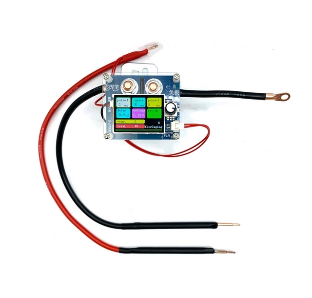 5-15V 1500A Spot Welder Control Board with Color Display Double Pulse Adjustable Digital Spot Welder DIY Kit 18650 Battery Pack