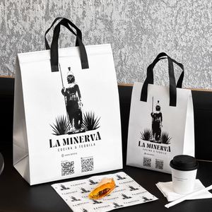 Bolsas de Aislamiento Térmico para Alimentos de Restaurante, Personalizadas, Coloridas, Recubiertas, de Tela No Tejida, Duraderas, con Aislamiento de Papel de Aluminio, con su Logotipo - Product Image 6