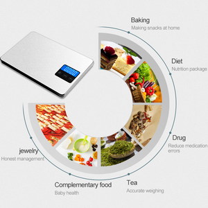 थोक घरेलू स्टेनलेस स्टील रेस्तरां माप इलेक्ट्रॉनिक संतुलन डिजिटल रसोई भोजन स्केल - Product Image 6