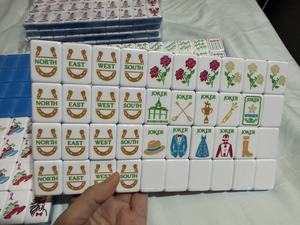 Usine de Mahjong Premium |   Ensemble Menthe & Roses (avec tapis) Prêt à être expédié à tout moment - Product Image 5