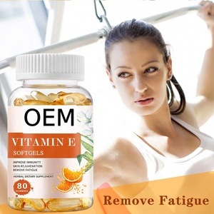 Capsules d'huile de vitamine E végétaliennes OEM pour la croissance des cheveux et des ongles, renforcement de l'immunité pour adultes - Complément alimentaire - Product Image 3
