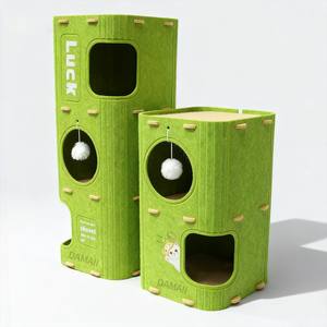 Structure d'escalade pour chat à plusieurs niveaux - Tunnel et niche tout-en-un pour animaux de compagnie, utilisable toute l'année, y compris en hiver. - Product Image 4