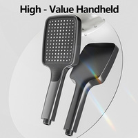 Ensemble de douche LED Piano avec affichage de la température, jet doux, douche pluie, robinet de douche en aluminium, mitigeur de douche mural pour salle de bain