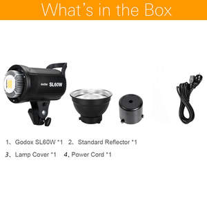 Kit de Luz de Video LED Portátil Profesional <span class=keywords><strong>Godox</strong></span> <span class=keywords><strong>SL60W</strong></span> 5600K Versión Blanca, Luz Continua + Soporte de 2m + Softbox Bowens de 60x90cm - Product Image 4