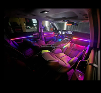 Kit d'éclairage d'ambiance pour voiture, lumière d'ambiance magique couleur RGB, bande LED intérieure 12V, contrôle par application, synchronisation musicale, éclairage automobile universel