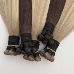 Extensiones de Cabello Humano Virgen y Genius Weft Rizado Atado a Mano al por Mayor para Mujeres de Proveedores de Cabello en 2025 - Product Image 1