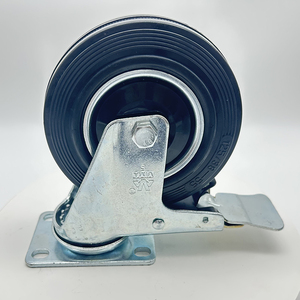 VIMA 5 Inch Rubber <b>Wheels</b> Ball Bearing 120kg Swivel Castor Industrial Trolley Cabinet Medium Duty Caster - Product Image 3