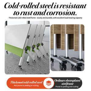 Mesas de Escritório Portáteis Módulo de Mobiliário de Escritório em Madeira Mesa Dobrável para Funcionários Mesa de Conferência para Sala de Treinamento - Product Image 3