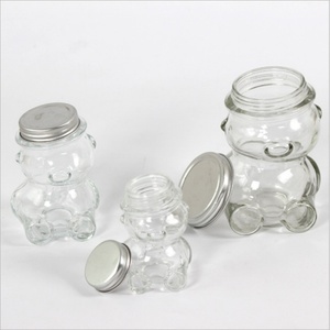 Cute <b>Bear</b> Glass Jar Stocked Multi Size Glass Jar Reusable Glass Jar Food Grade Clear Glass Storage SugarJarwith Lid Little <b>Bear</b> - Product Image 6