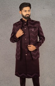 Ensemble de costumes de mariage les plus vendus avec gilet et pantalon habillé de qualité supérieure pour le marié et les invités lors d'événements officiels - Product Image 2