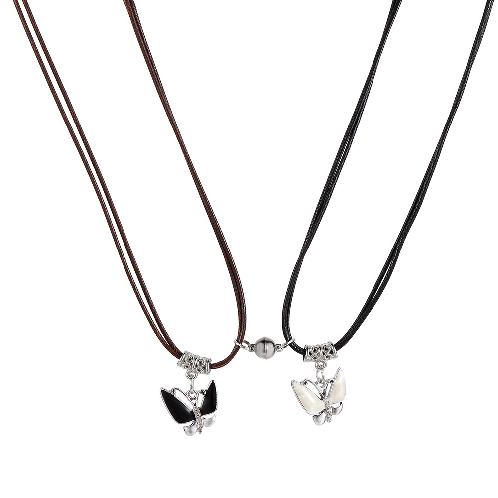 Adoshine Butterfly Pendant Necklace For Women - Bohemian Retro Chain With Message Card, Acrylic & Cubic Zirconia - View #12