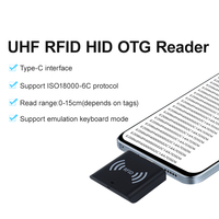 Lector RFID USB HID Compatible con Android y Windows, Portátil, Plug and Play, Lector OTG, Lector RFID UHF de 860-960Mhz