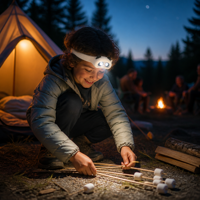 Linterna frontal recargable para niños, linterna con cabeza de Panda de silicona suave, Clip magnético para gorra, ligera para acampar, lectura, regalo para niños