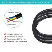 Câble d'alimentation C5 mâle vers adaptateur femelle CEE pour appareils électroménagers, moniteur PC, Smart TV - Cuivre pur, gaine en PVC