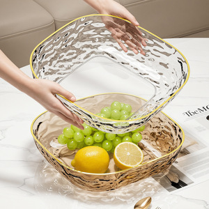 Fruit Plate 20cm <b>Plastic</b> Luxury Design For Home Living Room Office Snack Display - Product Image 1