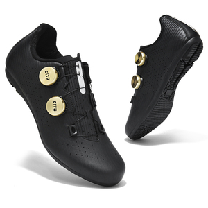 Chaussures de vélo, chaussures de vélo de <span class=keywords><strong>route</strong></span>, chaussures de vélo de montagne, chaussures de vélo sans clip, chaussures de vélo, chaussures de vélo à bouton, chaussures de vélo unisexes pour hommes et femmes, en cuir PU - Product Image 4