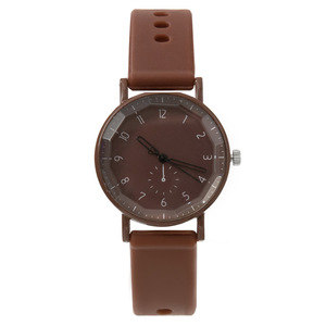 Venta al por mayor de fábrica: Nuevo reloj de cuarzo de aleación de moda en colores caramelo, con correa de silicona de 16 mm, puntero de cristal de 9 mm, estilo universitario sencillo para hombres y mujeres. - Product Image 4