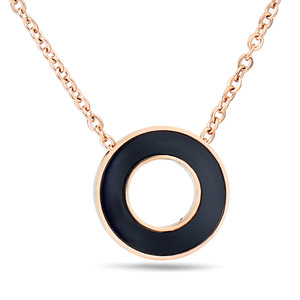Collar Minimalista Hueco con Incrustaciones de Concha Blanca de 15 mm para Parejas Europeas y Americanas, de Acero Inoxidable y Titanio, Joyería para Uso Diario, Regalo - Product Image 5