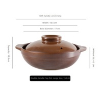 Casserole en céramique NEWELL avec couvercle, pot en argile, ustensiles de cuisine en terre cuite pour la cuisine à domicile et la restauration