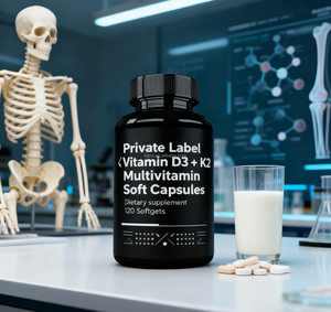 OEMサプリメント 強力な骨サポート カルシウム マグネシウム ビタミンK2 D3 ヴィーガンソフトジェル マルチビタミン 免疫力向上カプセル - Product Image 2