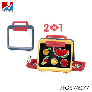 Cartoon farbiges Mal brett Spielzeug <span class=keywords><strong>2</strong></span> in 1 lernen, Zeichenbrett für Kinder zu schreiben - Product Image 6