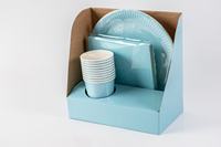Pack de vaisselle écologique Green Party, 10 pièces, avec assiettes, gobelets et serviettes