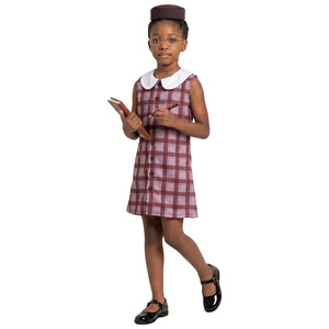 Disfraz de actuación para niños Rosa, vestido a cuadros con abrigo y sombrero para fiesta en el escenario, talla 7838 - Product Image 4