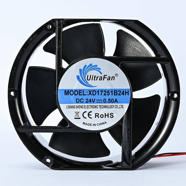 Wholesale XD17251B 24V Electric Axial Cooling Fan 172*150*51mm Sleeve Bearing DC Fan Free Standing Mounting Manufacturing Plant