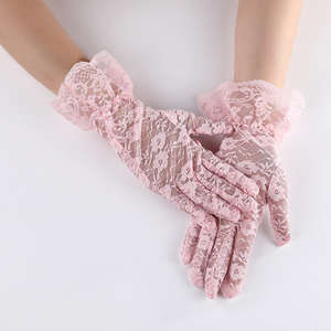 Gants de mariage en dentelle pour femmes Sexy Summer Cycling protection Bridal Gloves Short Wedding Hand Gloves - Product Image 6