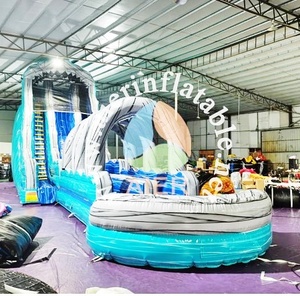 Toboganes <span class=keywords><strong>de</strong></span> Agua Inflables <span class=keywords><strong>de</strong></span> Grado Comercial <span class=keywords><strong>de</strong></span> 49 pies, Modelo Summer Splash, con Piscina Slide N Slip, Ideales para <span class=keywords><strong>Alquiler</strong></span> en Fiestas en la <span class=keywords><strong>Playa</strong></span> - Product Image 2