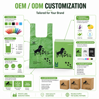 Offre Spéciale écologique lavande parfumé chien chat caca sac à déchets ménage nettoyage pour animaux de compagnie sacs en plastique