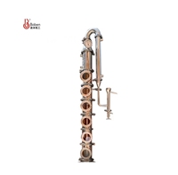 100L Commercial Industriel Pur Whisky Brandy Gin Rhum Vodka Distillerie Multi-fonctionnel Cuivre Colonne Distillation Équipement