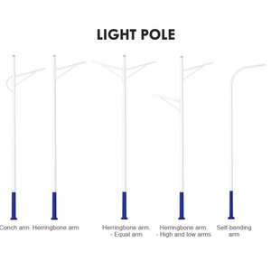 Ngoài trời Vườn ánh sáng đường phố cực nhúng nóng mạ kẽm 4M 5M 6M 7M 8M 9M 10m 12m 15m Đèn bài cho lumen cao dẫn ánh sáng đường phố - Product Image 2