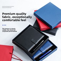 Carnet à feuilles mobiles A5 en cuir/PU avec logo personnalisé, boîte cadeau détachable avec logo imprimable, papeterie de bureau, ensemble promotionnel pour entreprises