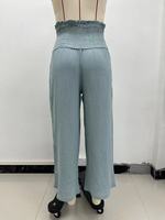 Design de gros Pantalon taille haute à jambe large Pantalon évasé à fond cloche pour femmes