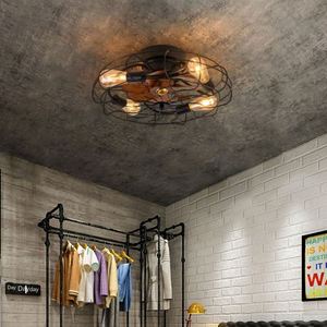 Modern Industrial Retro Style LED <b>Ceiling</b> Fan <b>Light</b> with Remote Control AC & DC Motor for Living Room Decorative Lighting - Product Image 3