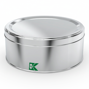 Contenedor Redondo de Metal para Galletas Kontensan, Modelo L417, 175xH58mm, 1lt, Tapa Deslizante - Product Image 2